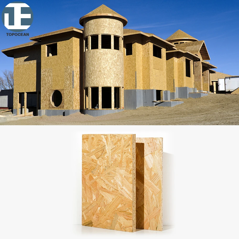 TOPOCEAN ENF/NAF 2500x1250 9mm 18mm osb 3 osb2 board plywood panel false particle board