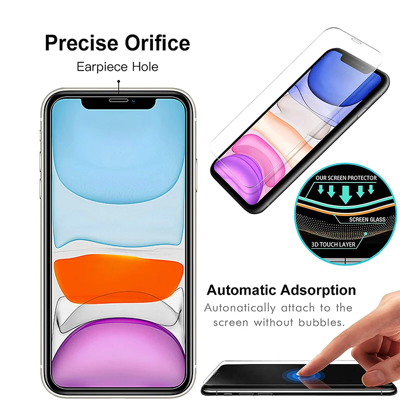 
New Arrivals Tempered Glass Screen Protector Camera Lens Protector Film Kit for iPhone 11/Pro/Max 