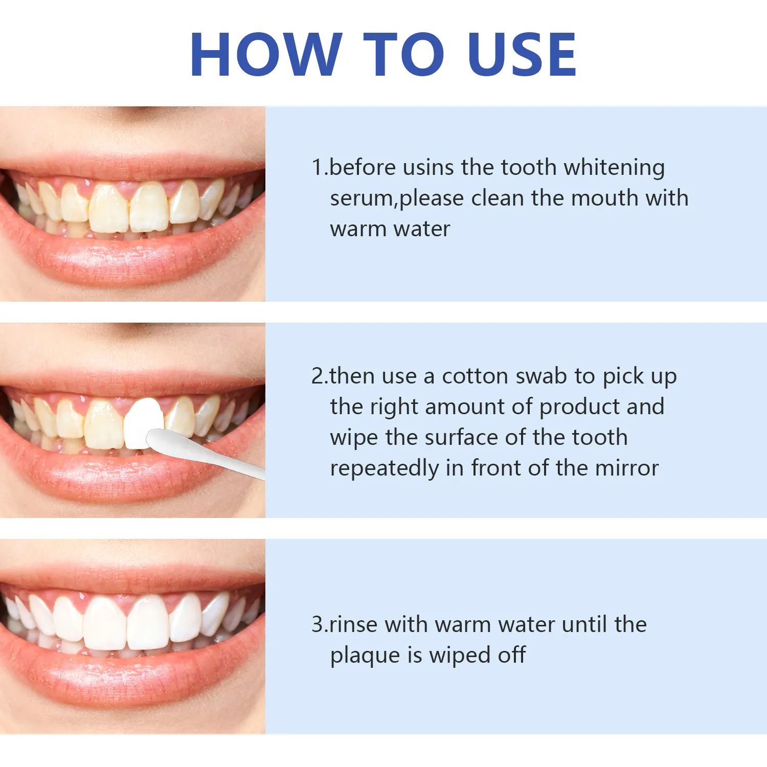 OEM Teeth Whitening Products Fastly Deep Cleaning Brightening Non Sensitive Instant And Visible Serum Plaque Remover For Teeth