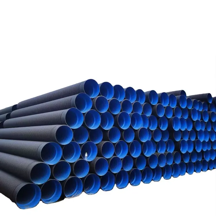 6 8 10 16 24 30 36 inch 110 sn 12 dn120 160mm 600 1000mm polyethylene hdpe double wall corrugated drainage drain pipe sewage