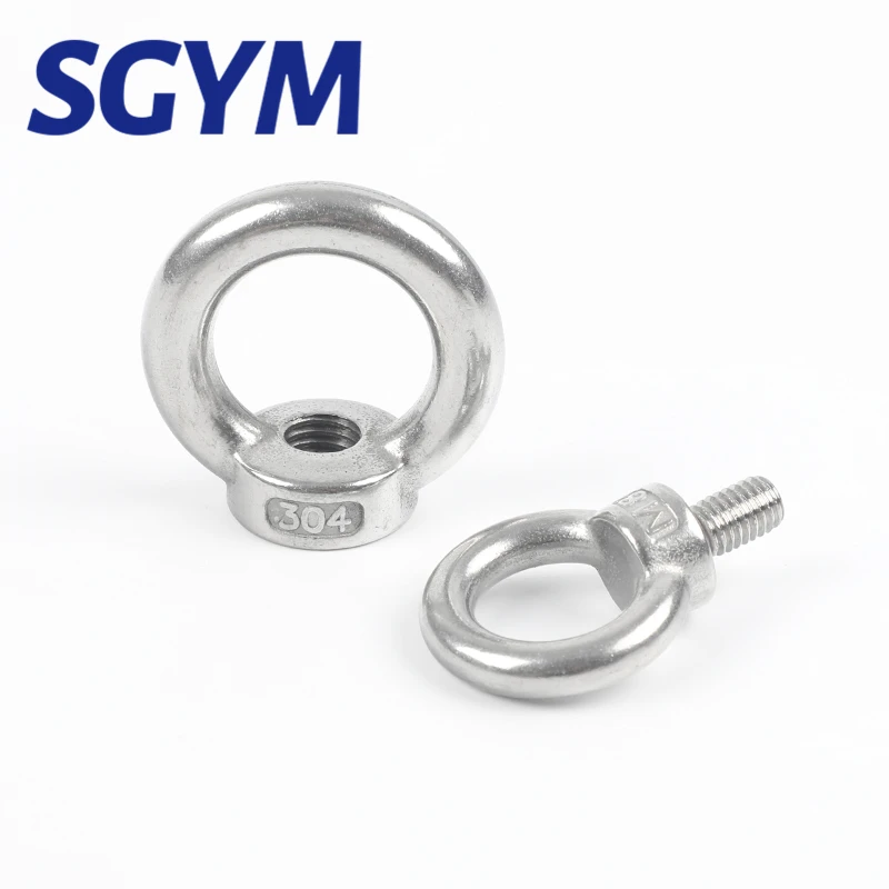 Wholesale DIN580 Lifting Eye Bolt With Nut DIN582 Stainless Steel Eyebolt SUS304 316 M3 M4 M5 M6 M8 M10 M12 M14 M16 M24 M36