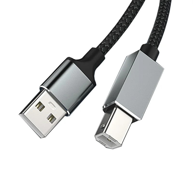 Оптовая продажа, металлический Плетеный высококачественный Usb-кабель 1,5 м Usb2.0 A папа-Usb B папа, печатный Кабель для принтера