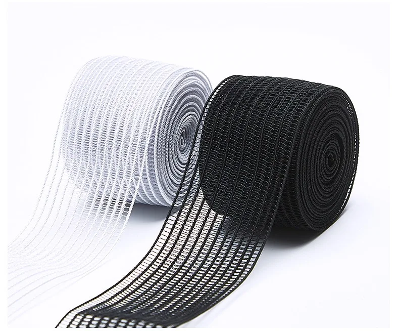 New Fish Wire Breathable belts webbing strap Elastic Band Black Thin Shoe Hat Kneepads Binding For Garment