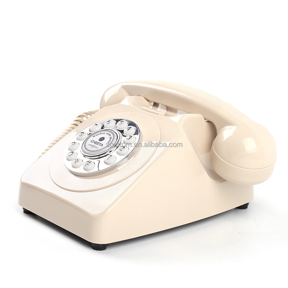 Best Quality Sim Card Slot Retro Beige Wireless Phone Cordless Telephone with 4g Lte Wireless Routers Fixed