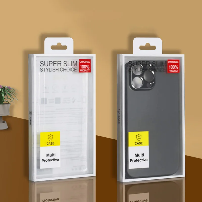 Customize Design PVC Plastic Clear Phone Case Box Packaging For Cell phone