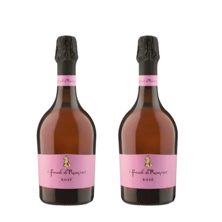 Рождественский пакет, высококачественное блестящее вино, розовая роза, Сделано в Италии, розовая винная бутылка 0,75