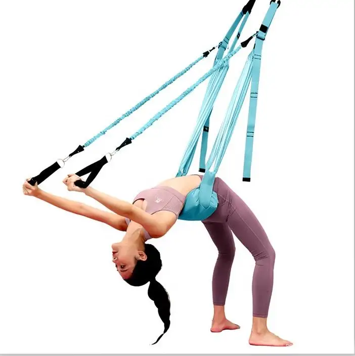 gym one word horse open hip stretch yoga with inverted rope pull stretch belt splits lower waist trainer Aerial yoga