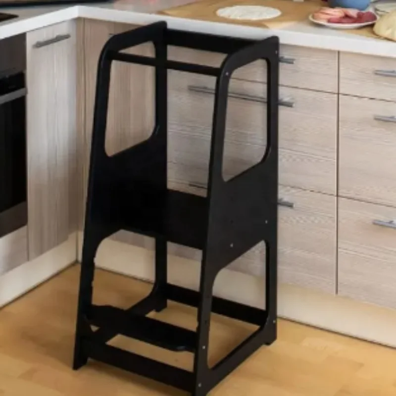 Folded Toddler Tower for Kids Wooden Helper Step Stool for Toddlers Child Kitchen Stool Helper