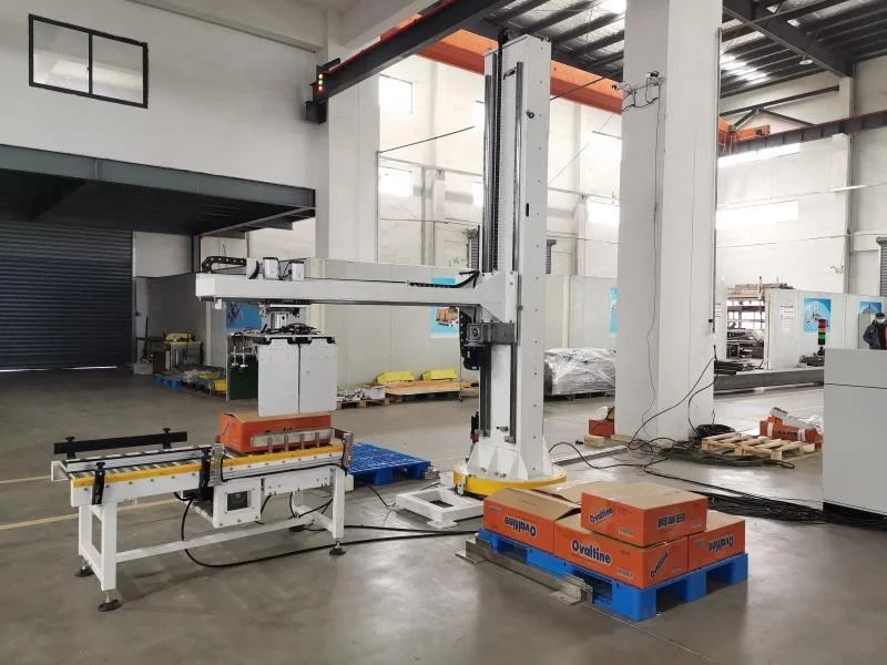 
rotate column carton case bag palletizer machine 