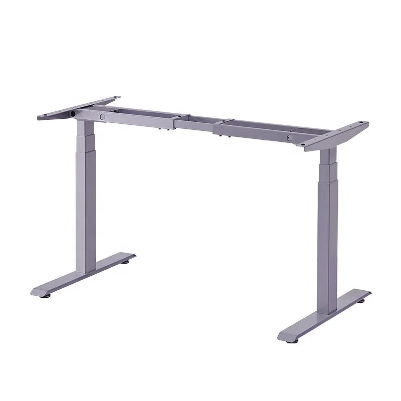 Electrically Height legs Adjustable White Standing Desk Frame Sit Stand Home Office Table Computer Workstation