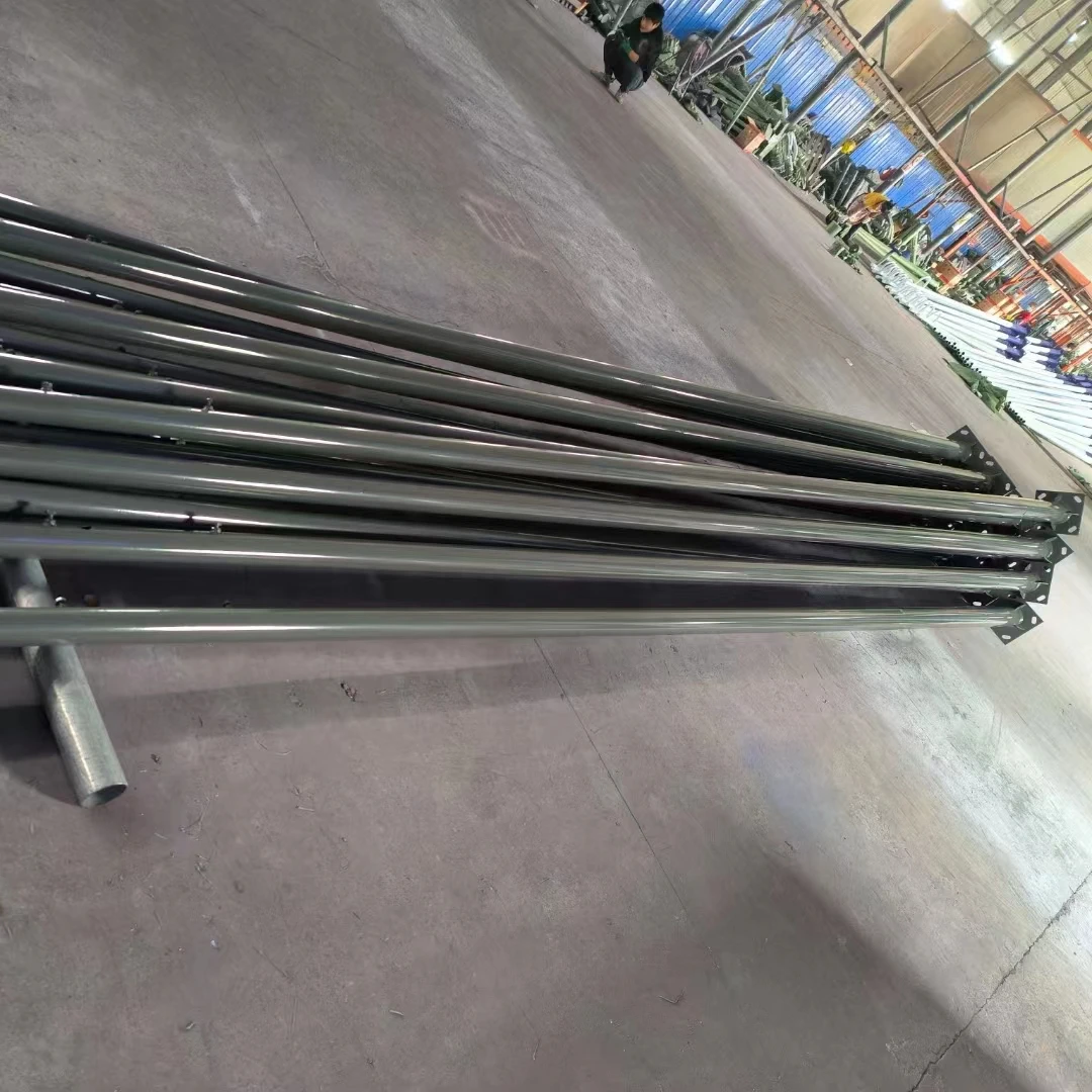 Custom Wall Thickness 2.5mm 3mm 3.5mm Double Arm Single Arm Street Light Pole For LED Light Solar Light Poles