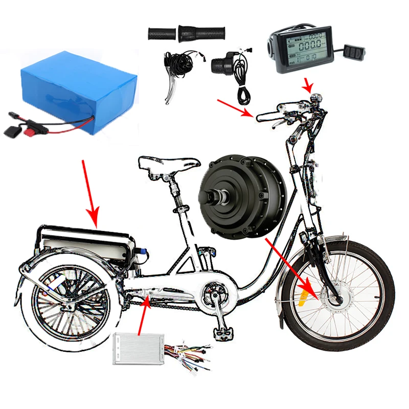 Alibaba electric bike middle kits and 48 volt 13ah lithium batteries ebike 48v kit 1000w motor