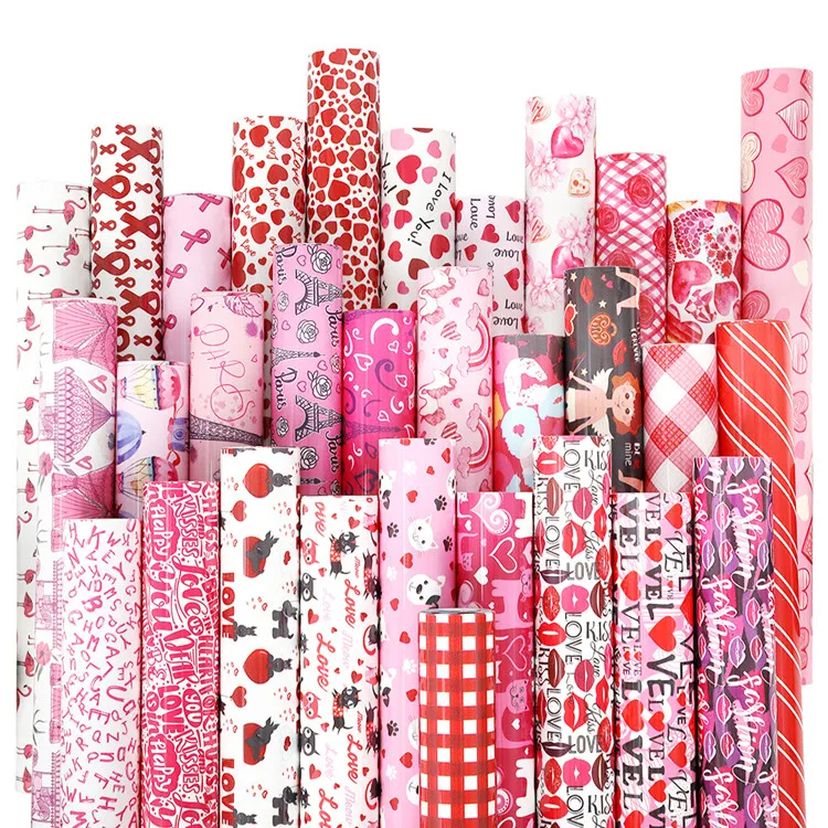 30cmx5Yard Pink Custom Printable Pattern cutting Sticker Permanent Vinil Film Self Adhesive Vinyl Roll