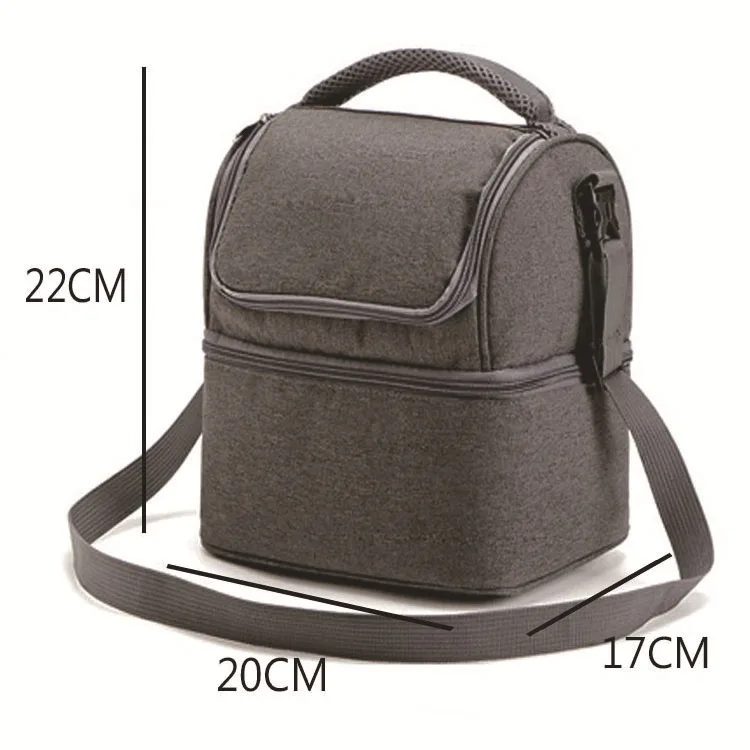 Oxford cloth  lunch bag insulated solid thermal lunch box food picnic bag cooler hand bag