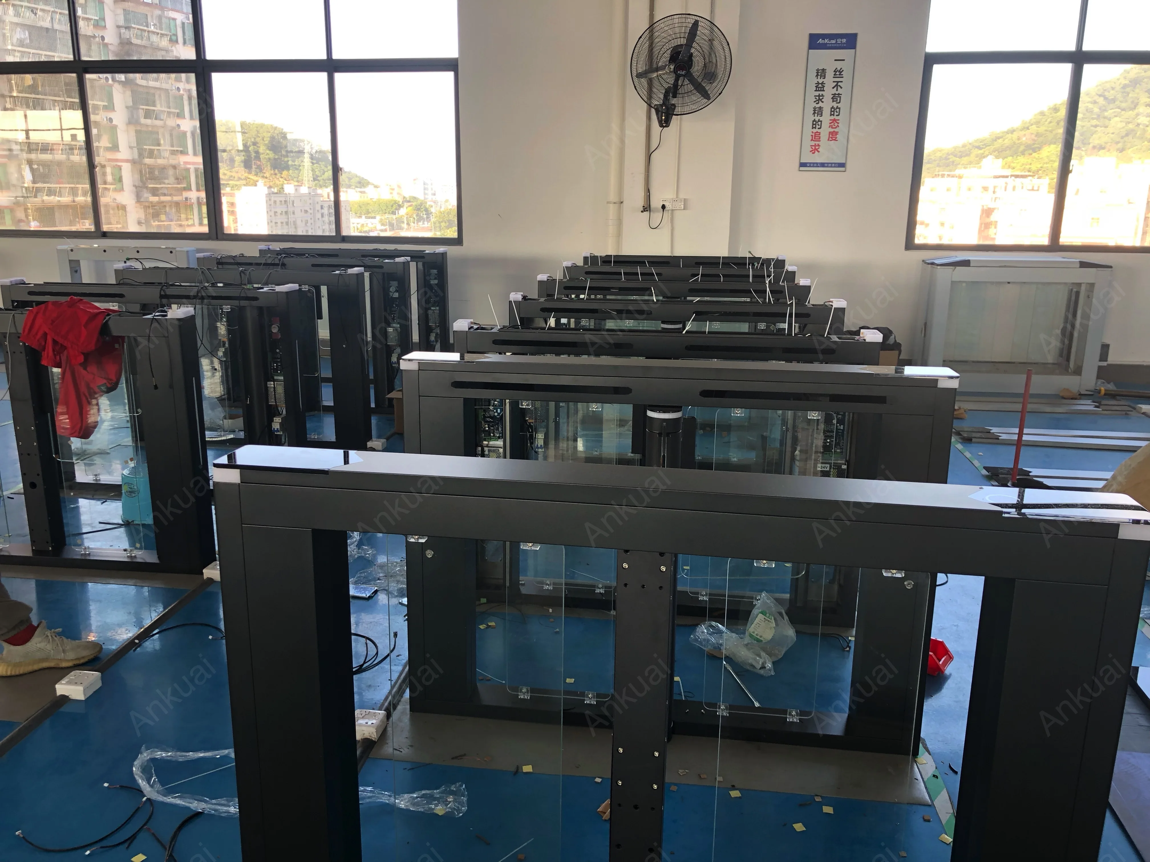 Ankuai AKT328 Speed Turnstile 304 Stainless Steel Swing Barrier Gate Optical Arm RFID Barcode QR Reader For Office Entrance