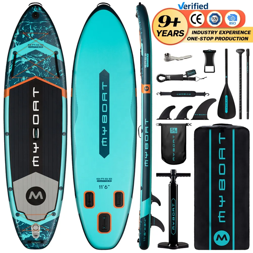 Wholesale sup New Drop Stitch Material Inflatable Inflatable Stand up Paddle Boards Surfboard Sup fishing board