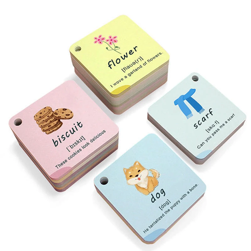 custom flash cards cognitive cartoon cards memory training children learning educational alphabet oracle flashcards for kids