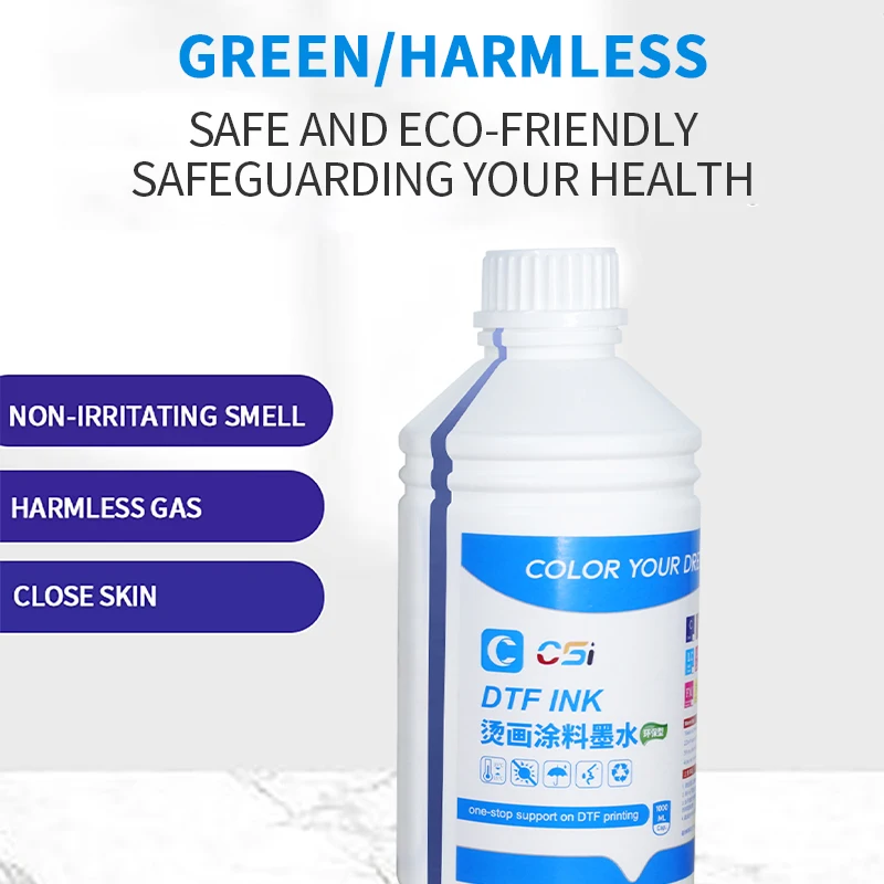 White1000ML Premium Color Bottle DTF Tinta Pigment Ink for E-pson XP600 L1800 L1300 L805 L800 Printer