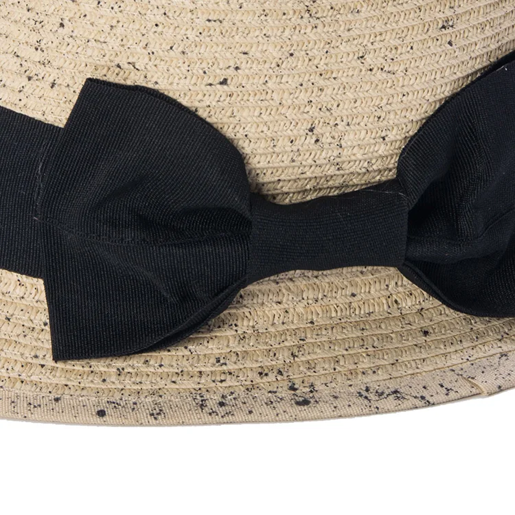 Low Moq Elegant Chic Lightweight Heatstroke Prevention Women Customizable Casual Straw BOWLER HAT