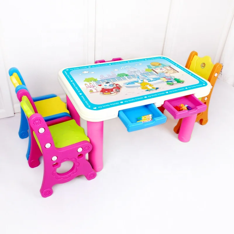 furniture cute design  cheap plastic  drawing table baby table bedroom children reading table