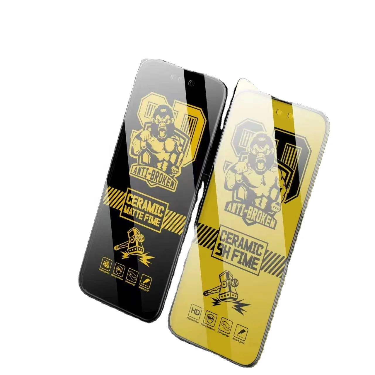 2023 new and upgraded 9D 9H King Kong HD Matte ceramic screen protector Jingang gorilla electroplating ceramic film