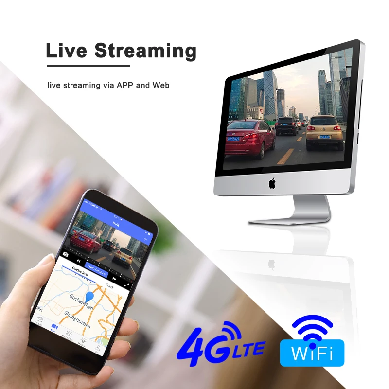 Видеорегистратор K18 с двумя каналами 4g Wi-Fi gps отслеживание прямая трансляция проверка на телефон ночное видение Автомобильный видеорегистратор подходит к Макс. 128 г.
