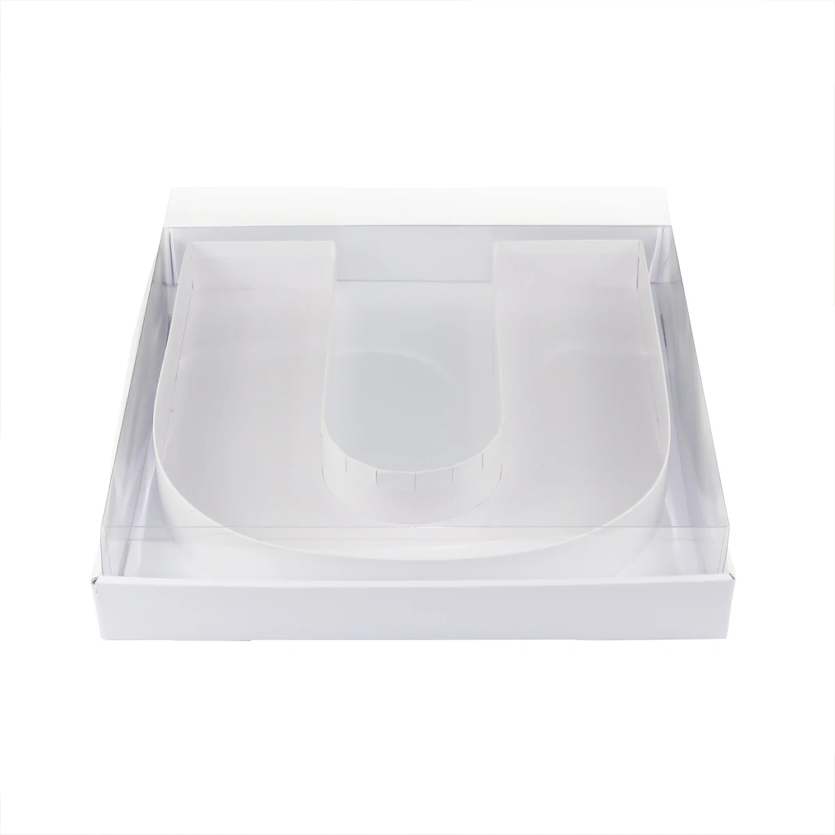 Food With Clear Lid Window Tray Paper Cardboard Mache Alphabet Letter shaped Grazing Box For Charcuterie