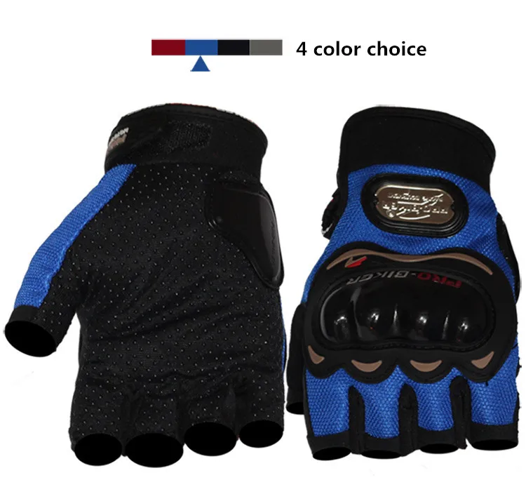 Half Finger Leather Gloves Motorcycle Bike Cycling Racing Gloves for Men Women