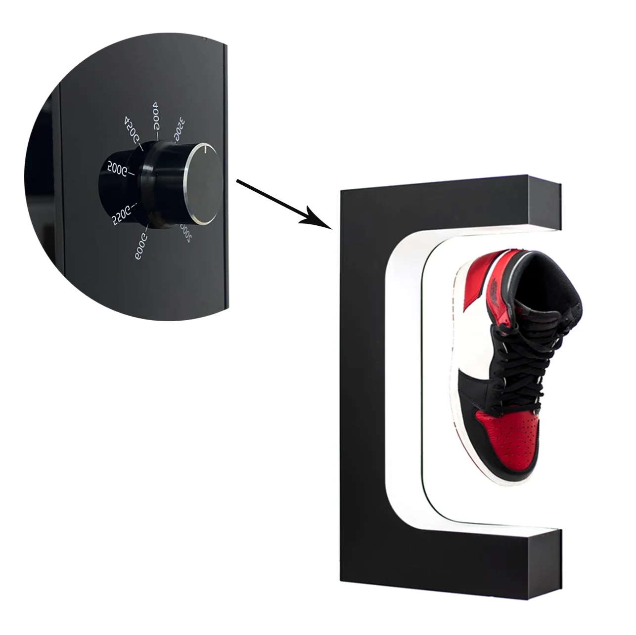  Original Factory Diy acrylic rotating magnetic levitation shelves machine holder Knob floating sneaker levitating shoe