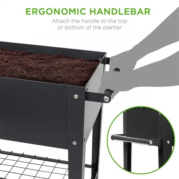 Multipurpose Storage Metal Bicycle Planter Mobility Rectangular Box Metal Can Planter Bucket Metal Planter With Stand