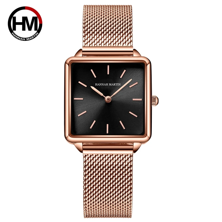 HANNAH MARTIN HM-108 Quartz Watches Japan Movt Women Stainless Steel Band Cheap Fashion Watch