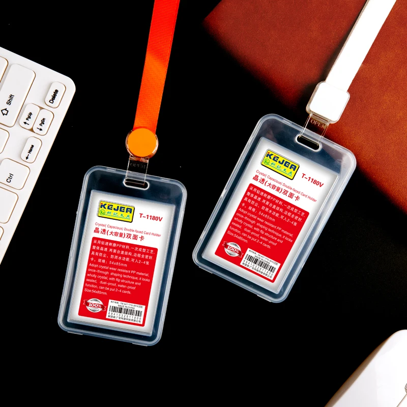 Kejea New design crystal double side clear card holder 2-4 cards collect sleeve T-1180