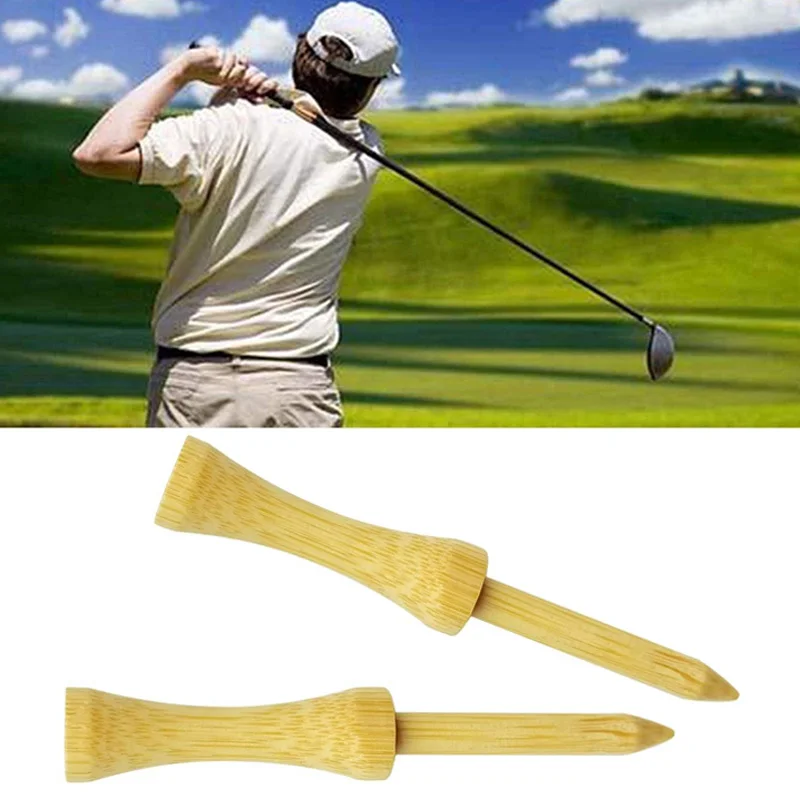 Custom made Step Down Golf Tees 100 Count Wooden Natural colors Bamboo Golf Castle Tees