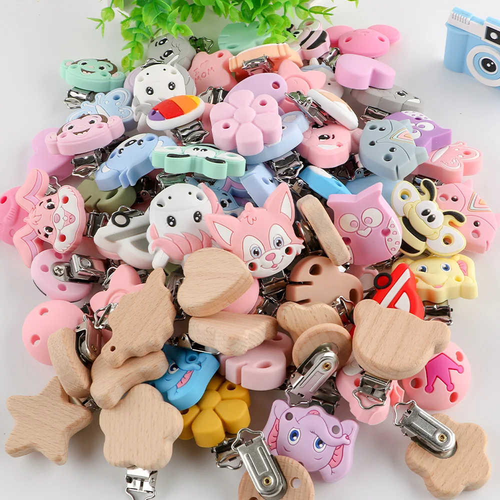 Xinghan BPA Free Silicone Chew Toys Silicone Baby Teether Pacifier Clip Holder