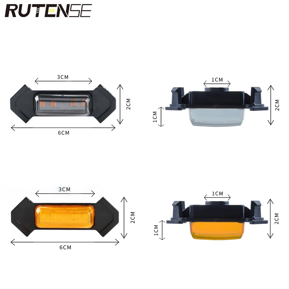 RUTENSE 12V Grid Warning Signal Light daytime running light  Car mid-grid light grill decoration lamp