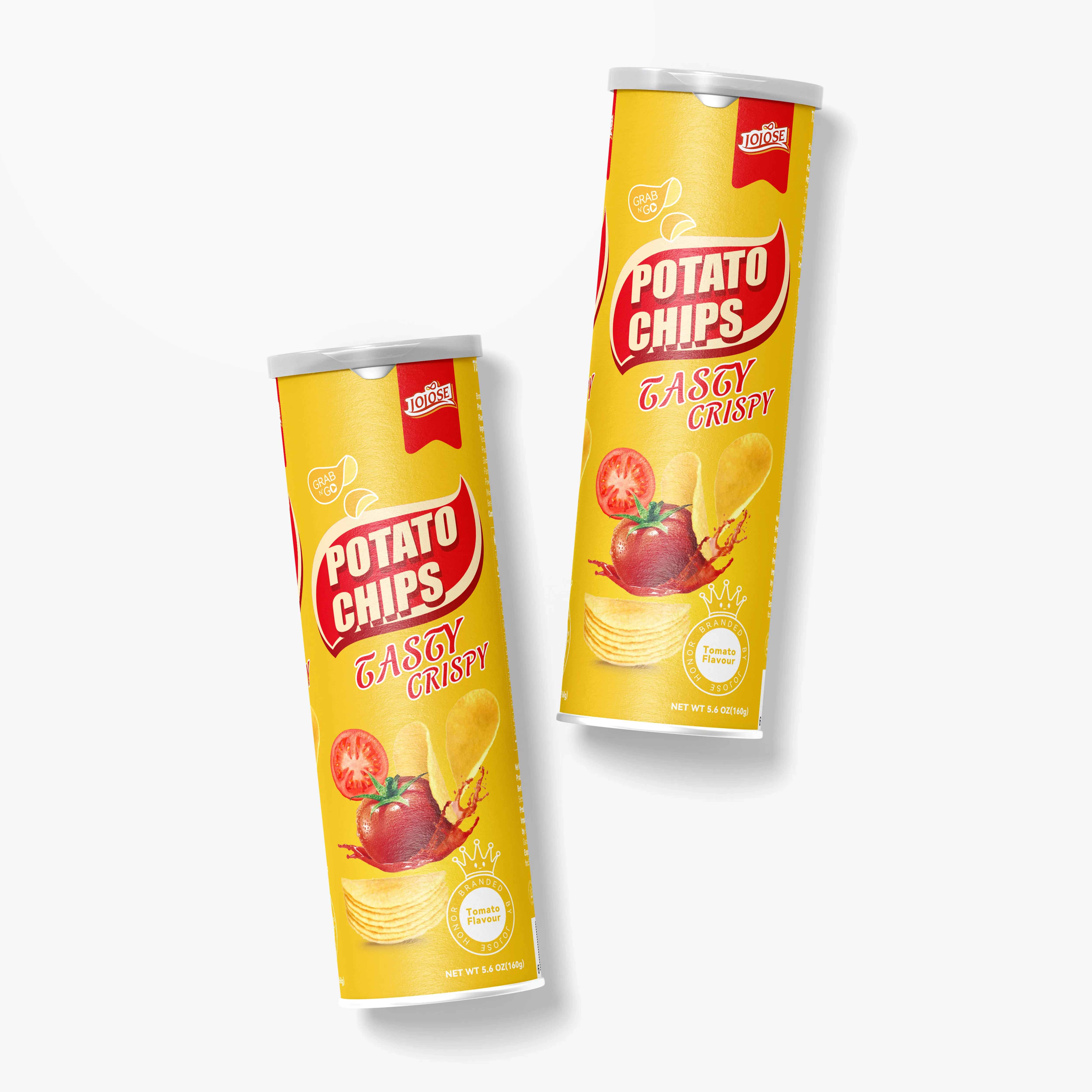 Jojose OEM Potato Chips in Tube 45g OEM Snack Exotics Manufacturers OEM Crisps Vegetarian Fruit Dried Exotic Snacks Potato Chips