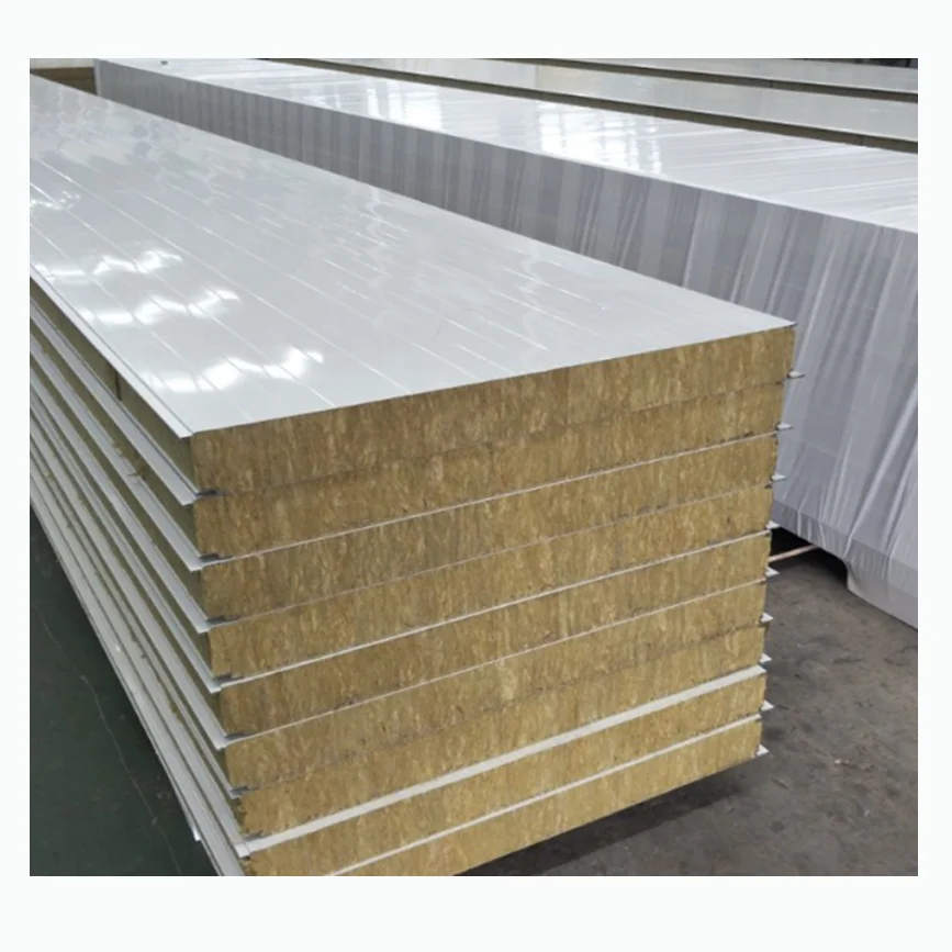 Thermal insulation wall panel rock wool sandwich panel  for wall and roof