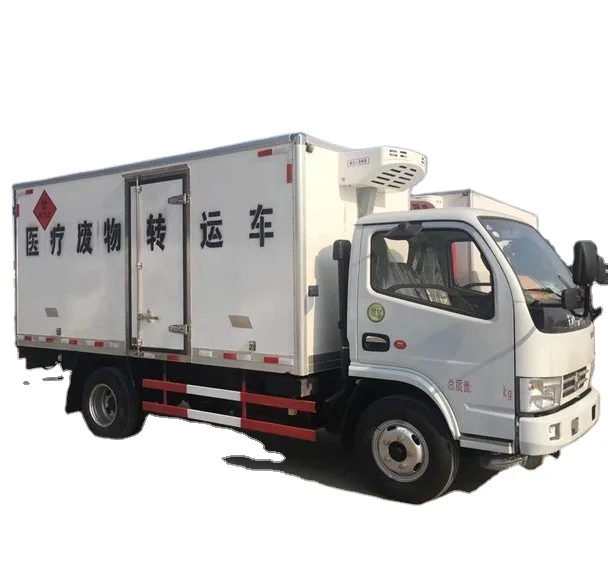 Cheap price 4x2 medical refuse collection vehicles and hospital waste transfer trucks with Refrigeration Function