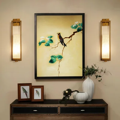 classic wall light for aisle corridor lamp creative retro iron hotel cloth cover wall lamp