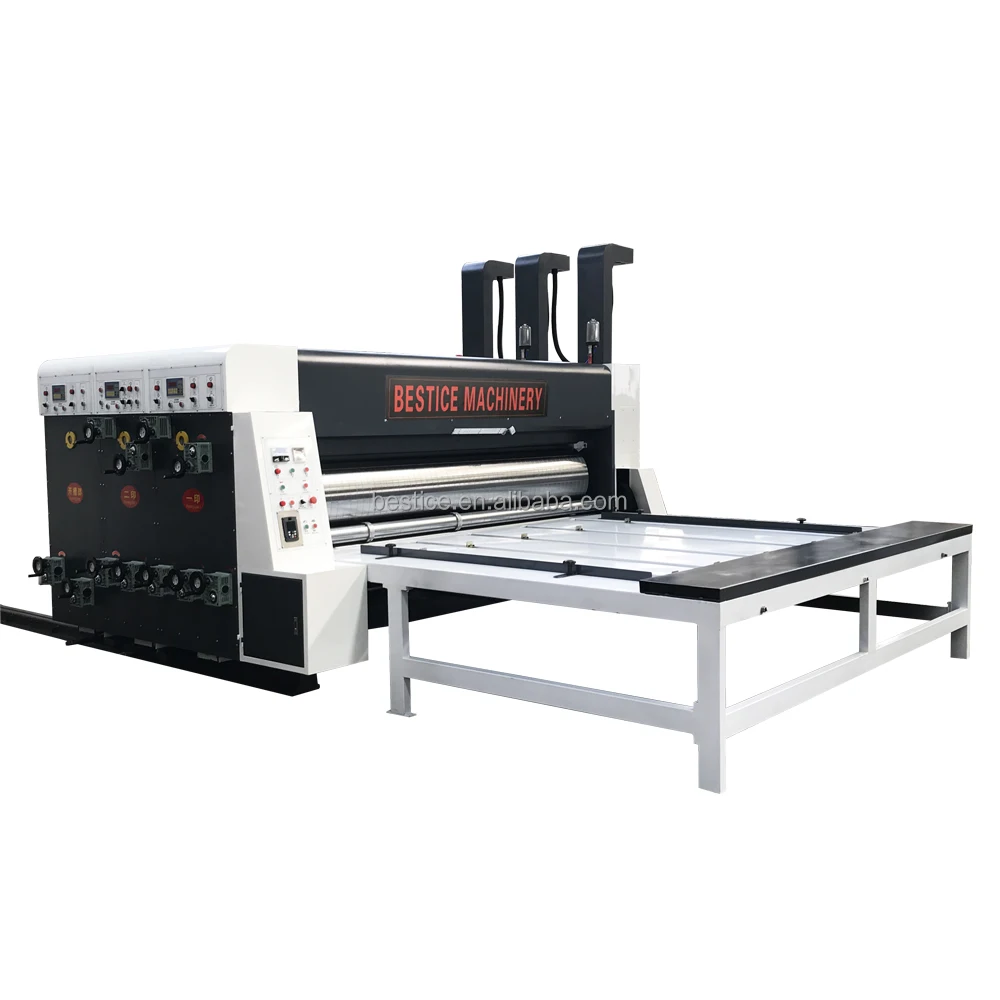 Top quality carton printing slotting die-cutting machine flexographic corrugated cardboard box printer making
