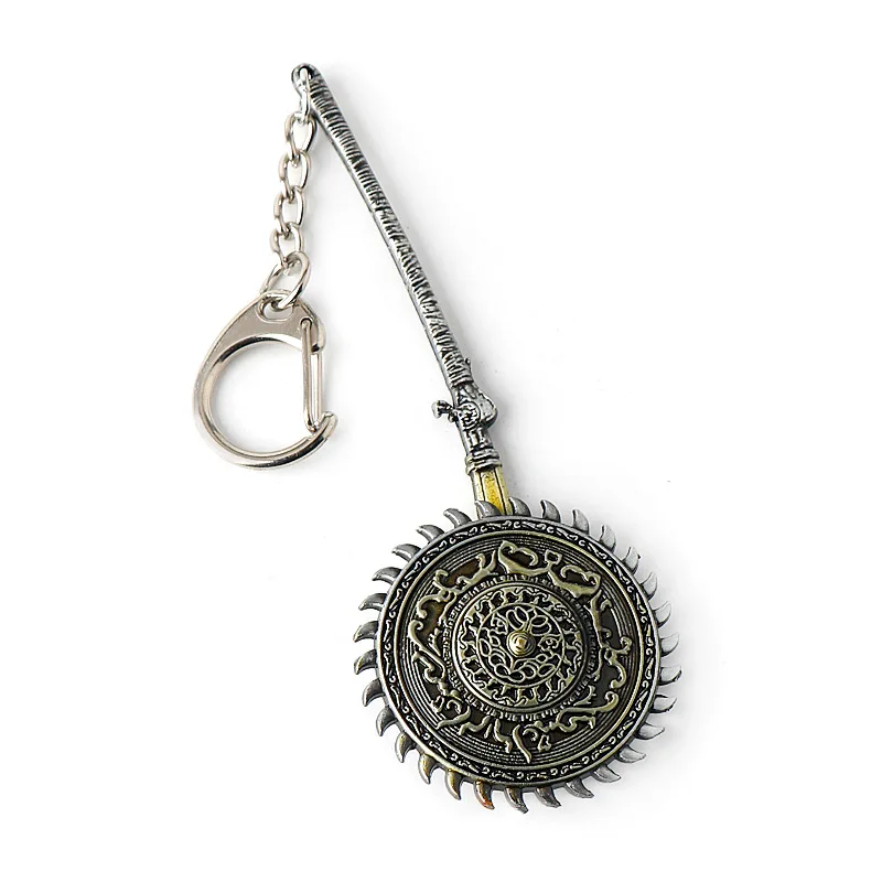 Wholesales Blood Curse Keychain Ornament Hunter Rotating Saw Knife Chainsaw Saw Meat Knife Model Alloy Small Gift For Men Boys