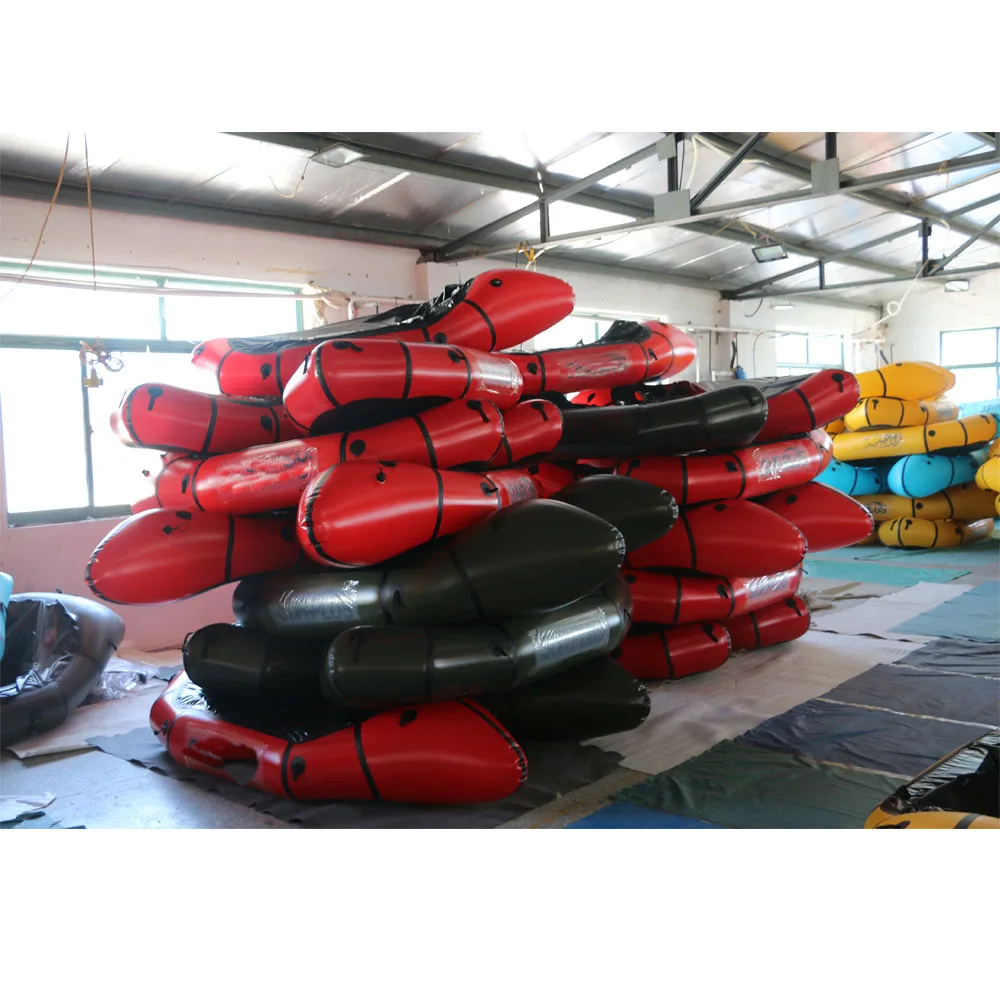 Cheaper Customized number 1 sale light weight TPU 2-Person inflatable packraft/ bike raft paddle kayak
