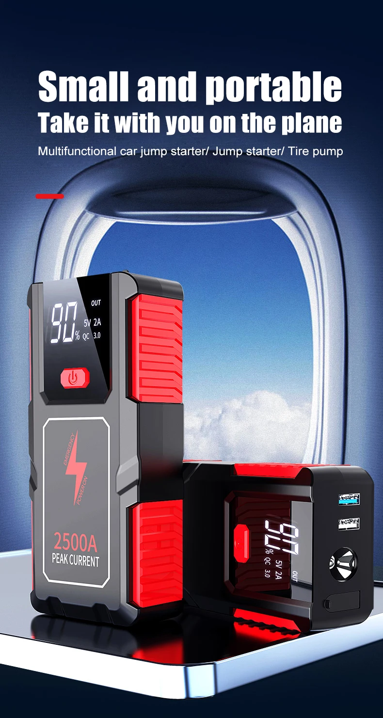8000 мА/ч автомобильный джемпер Power Bank аккумулятор стартер скачка автомобиля портативный беспроводной зарядки которые поддерживают несколько режимов яркий фонарик Автомобильное зарядное