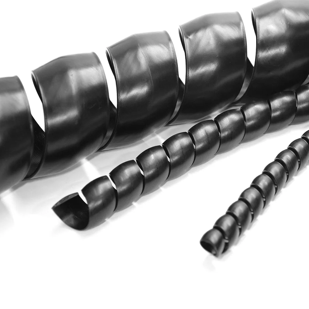 JDD super protection against abrasion hydraulic rubber cable protector pe spiral cable wrap protection