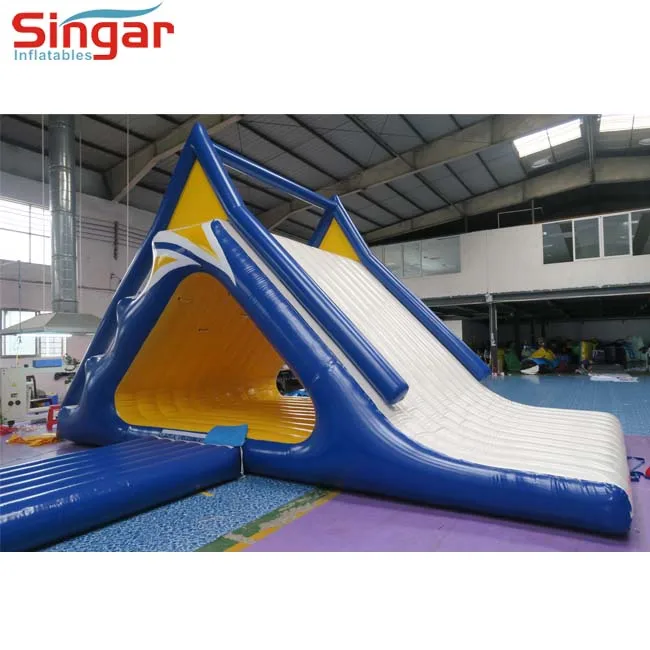 Надувная горка для бассейна, плавающие водные горки для океана, надувные водные горки для озера
