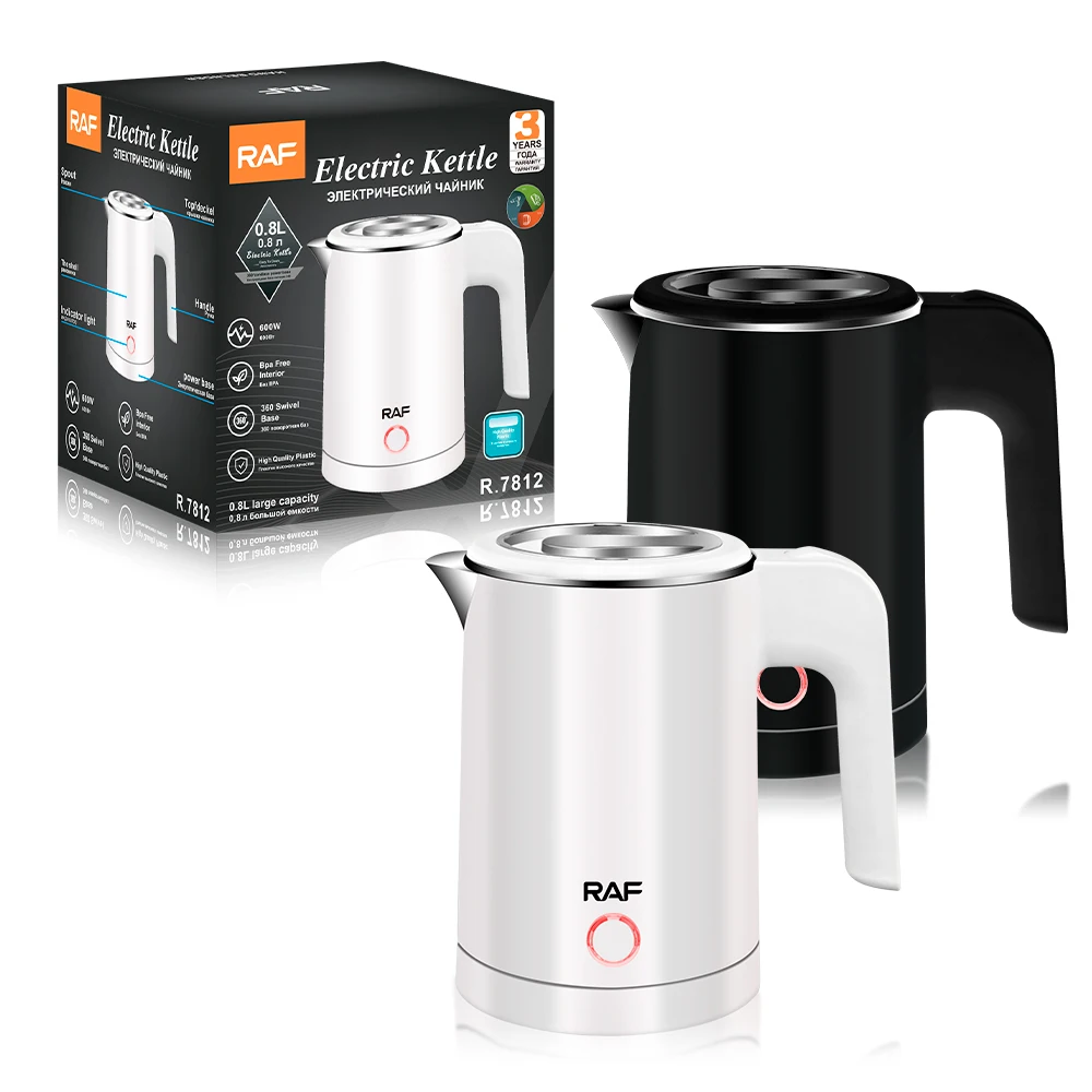 RAF Electric Kettle 0.8L BPA Free Interior Double Wall Electric Tea Kettle boiling Water Auto Shut-off