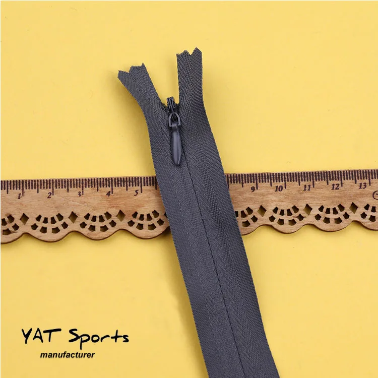 Высококачественная невидимая Натяжная цепочка цветные молнии для одежды по индивидуальному заказу