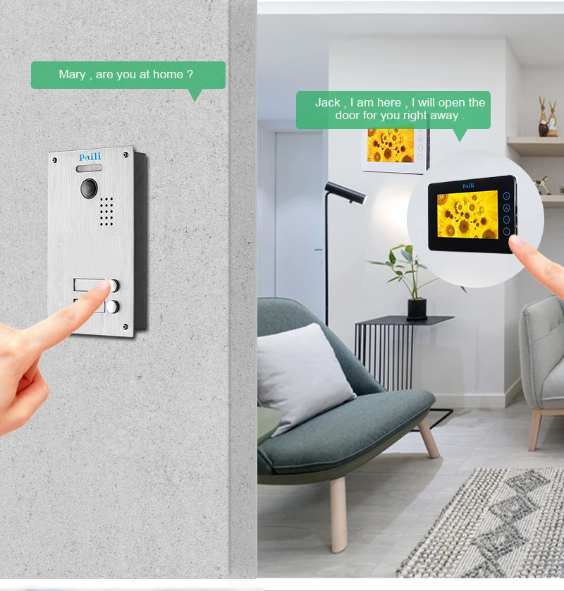 Villa Building Video intercom, IP video intercom system telephone doorbell, audio video intercom 2 wires Video Door Phone