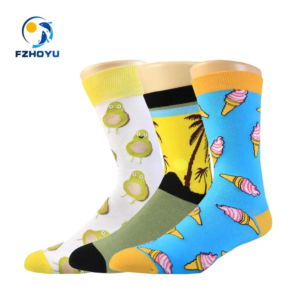 
fashion design youe own socks funny turkey icecream weed socks for men 