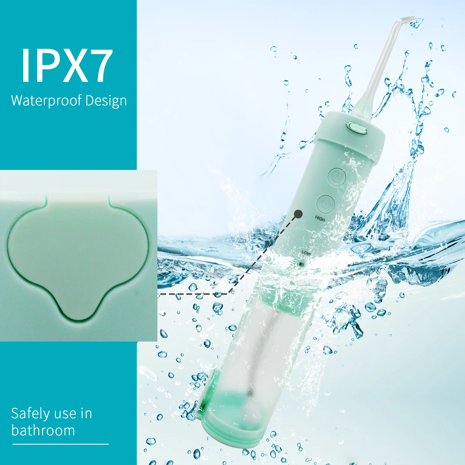 Portable Rechargeable Tooth Care Water Pick Teeth Cleaner Oral Irrigator Dental Water Flosser